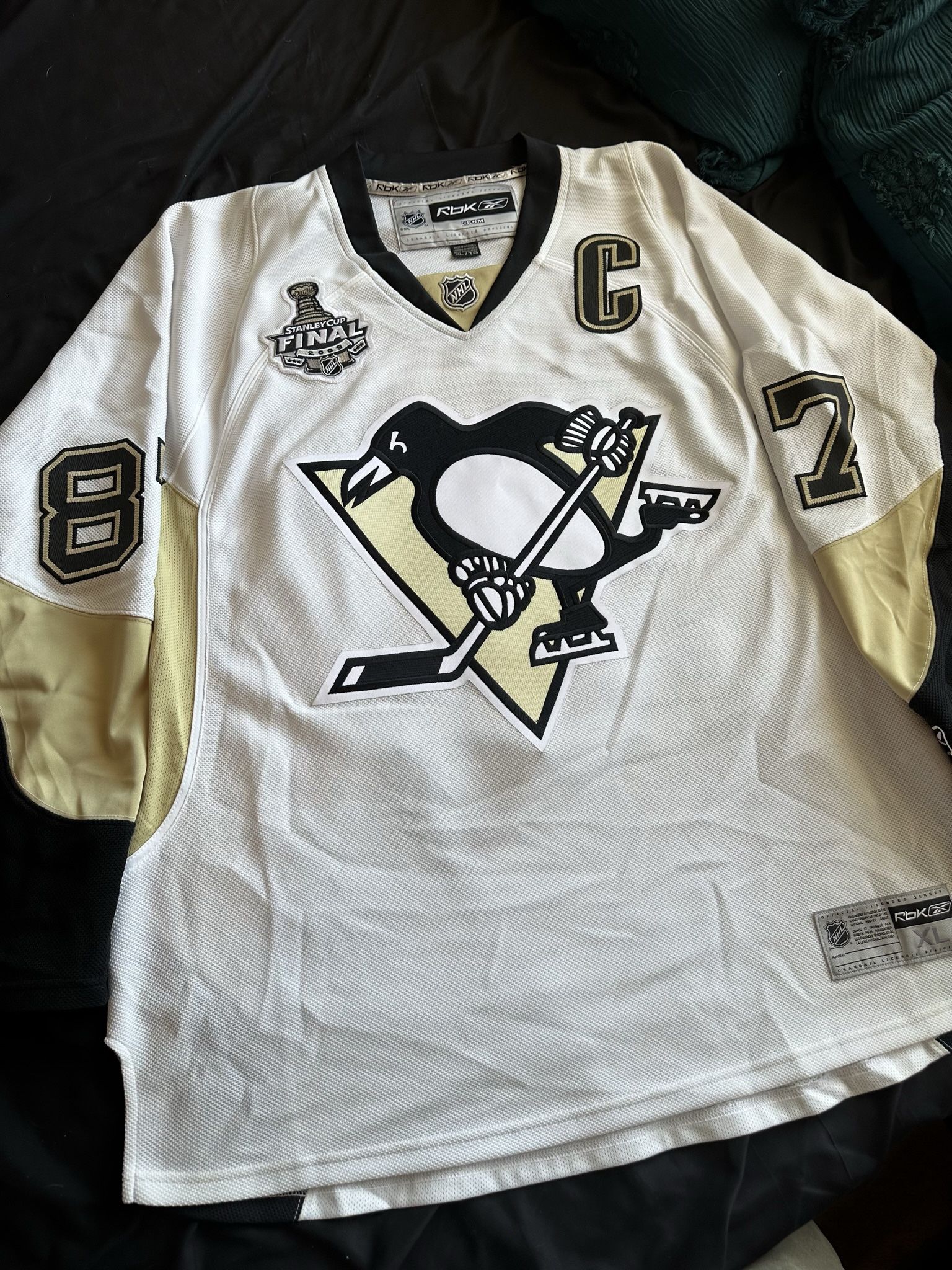 REEBOK Pittsburgh Penguins Sidney Crosby 2009 Stanley Cup Final Jersey