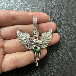 925 Sterling Silver Angle Pendant (big)