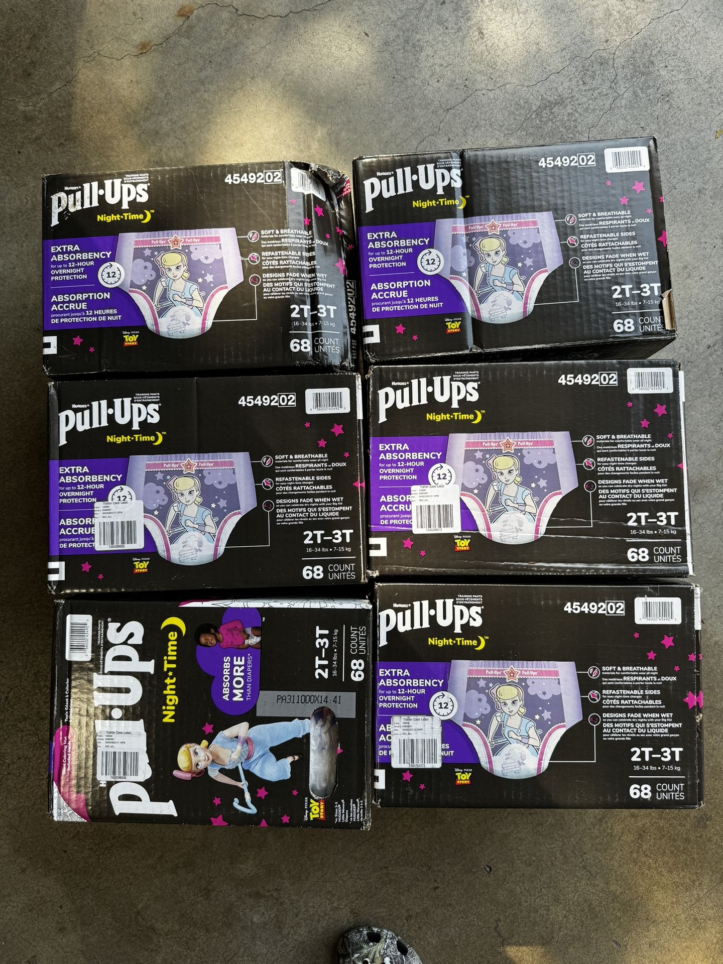 Huggies Pull Ups 2t-3t 68 Count New 3 Boxes $40