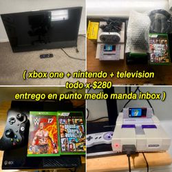 Xbox + nintendo + tv x $280