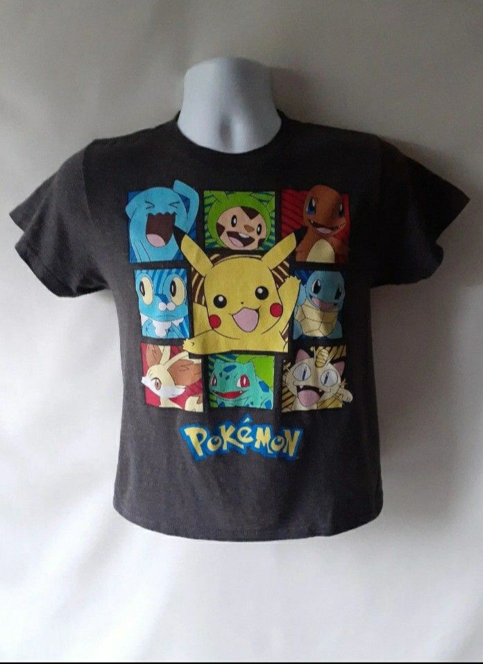 Pokemon boys black short sleeve t-shirt size S