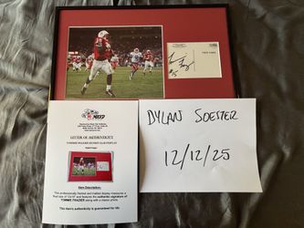 Tommie Frazier Signed Autographed Frame