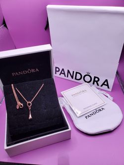 New Pandora Necklace Rose Gold 