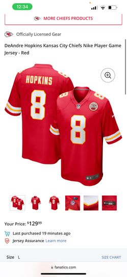 Cheifs Deandre Hopkins Jersey