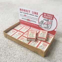 Vintage MONKEY LINK Store Display With 12 Full Boxes - Rochester NY - RARE!!