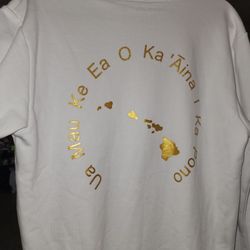 White Hoodie Hawaiian Designed! Limited