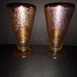 Carnival Glass Pair 