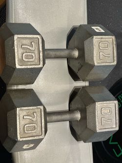 70 to 115 CAP  Cast Iron Hex Dumbbell | Multiple  Sizes