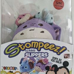 NEW Disney Winnie The Pooh Tigger Eeyore Stitch Tsum Tsum Kids Boys Girls Stompeez Slippers, Small/Medium