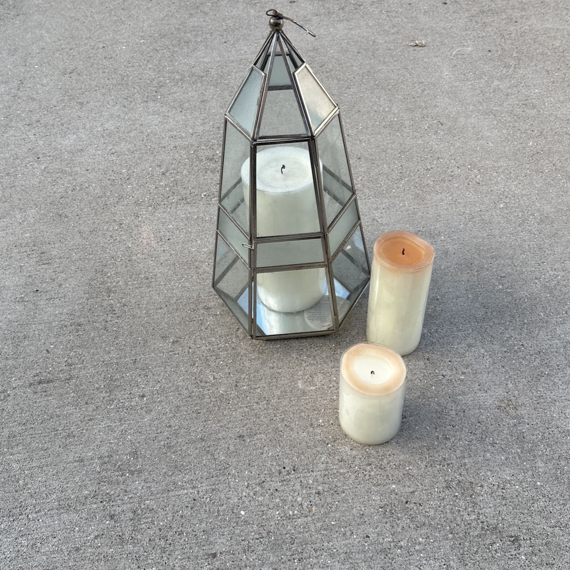 Candle Holder Hanging Or Table Top With Candles