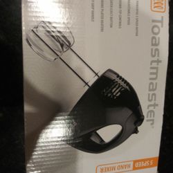New! Toastmaster 5 speed Hand Mixer