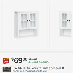 Wall Cabinet In White