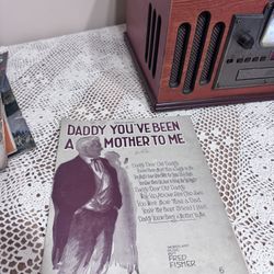 Vintage Sheet Music 1920 – Daddy You’ve Been a Mother to Me Antique Piano Song