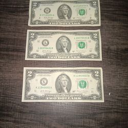 2$ Bills.  Have 20 Of Them. Real Currency. Also Collectors Item