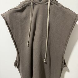 Rick Owen’s Sleeveless Dust Hoodie Size Small