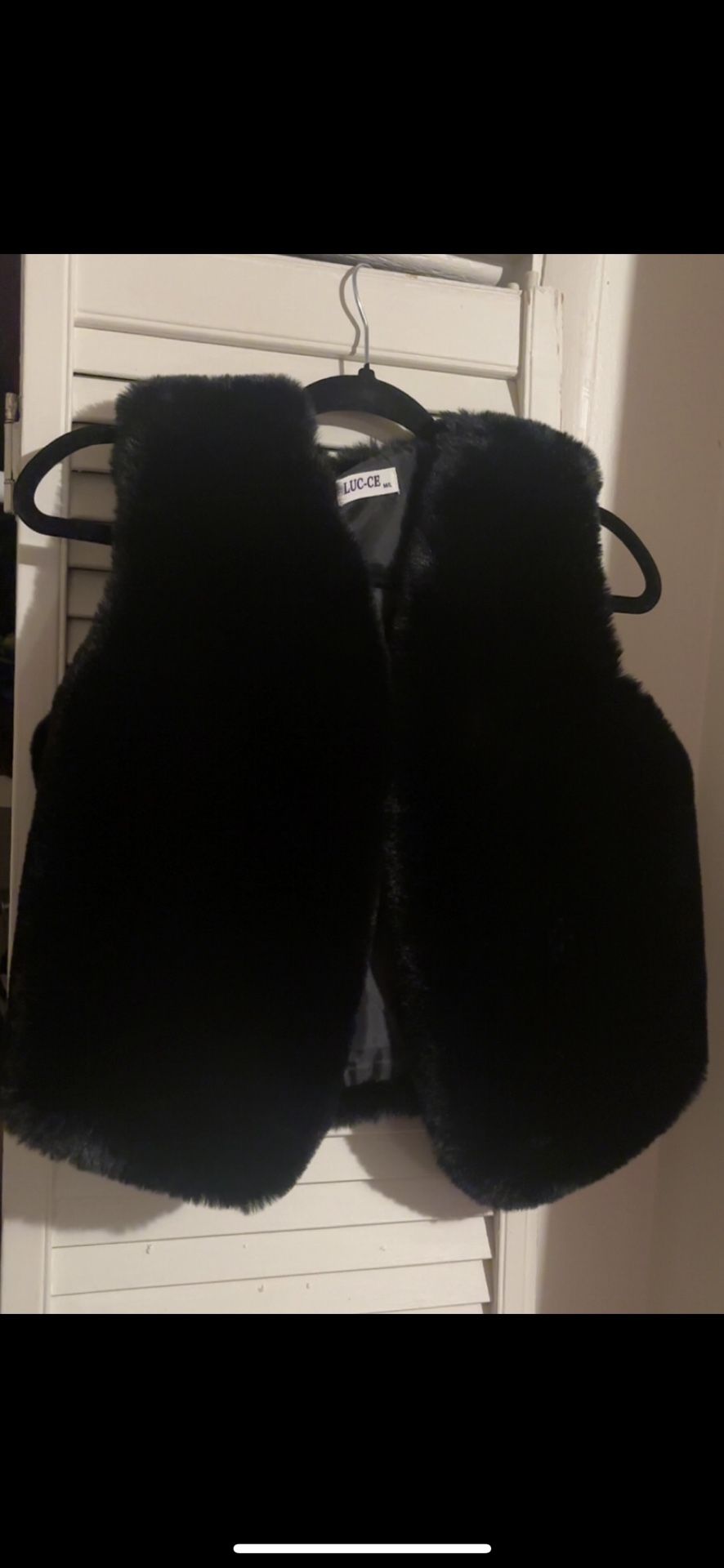 Black Fur Vest