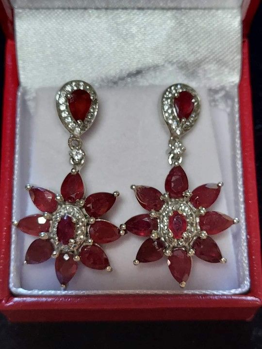 Ruby & Diamond EARINGS 