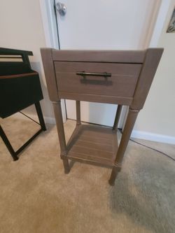 Nightstand with Drawer and Shelf