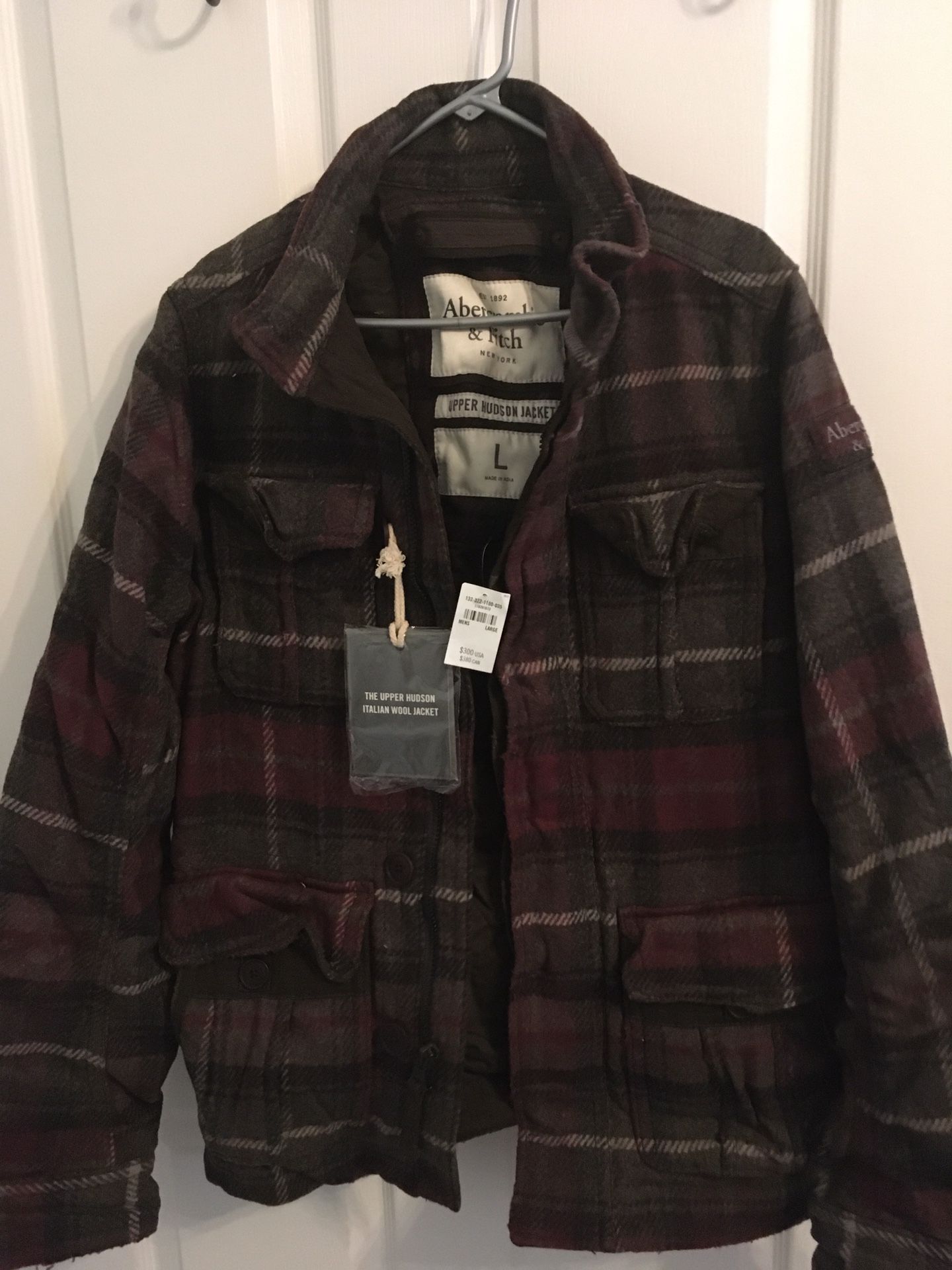 Abercrombie & Fitch Upper Hudson Italian Wool Jacket Large