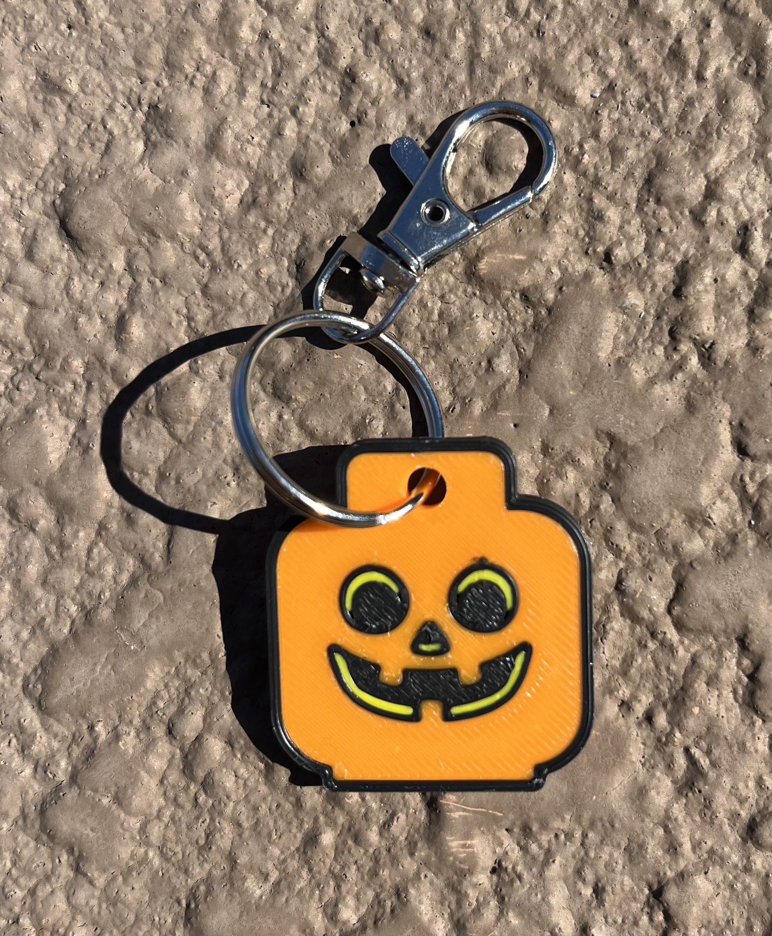 Brand new Pumpkin Mini Figure Lego Keychain