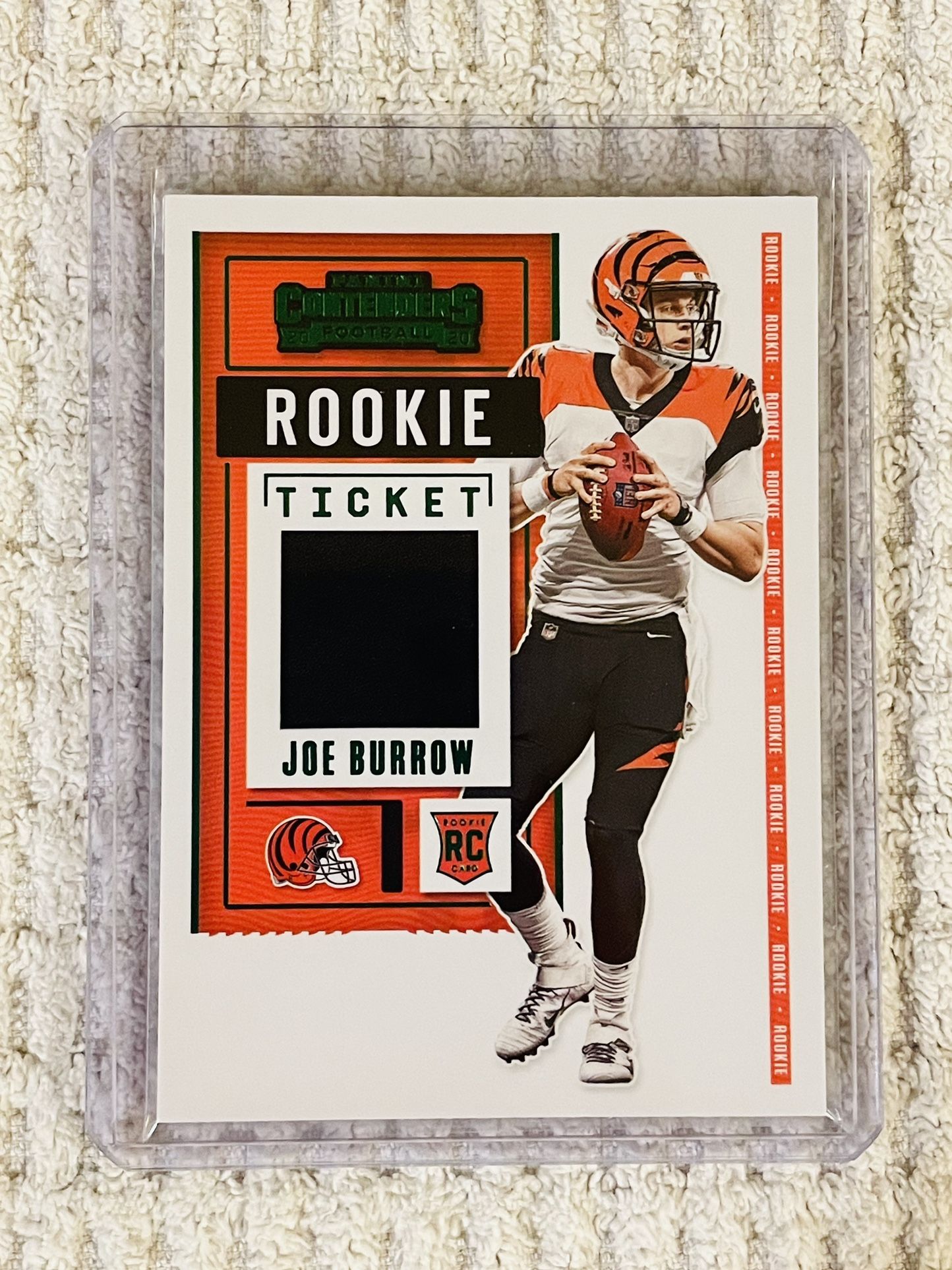 Joe Burrow Cincinnati Bengals 2020 Panini Contenders Green Parallel Rookie  Ticket Swatch Variation Jersey Patch Rookie Card! for Sale in Federal Way,  WA - OfferUp