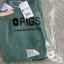 1.NWT FIGS GREEN W_Yola With Yoga Waistband Skinny Scrub Pant Size XS