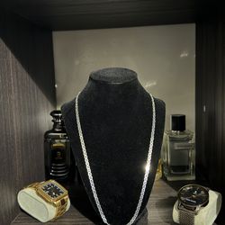 .925 Silver Valentino Cut  chain  