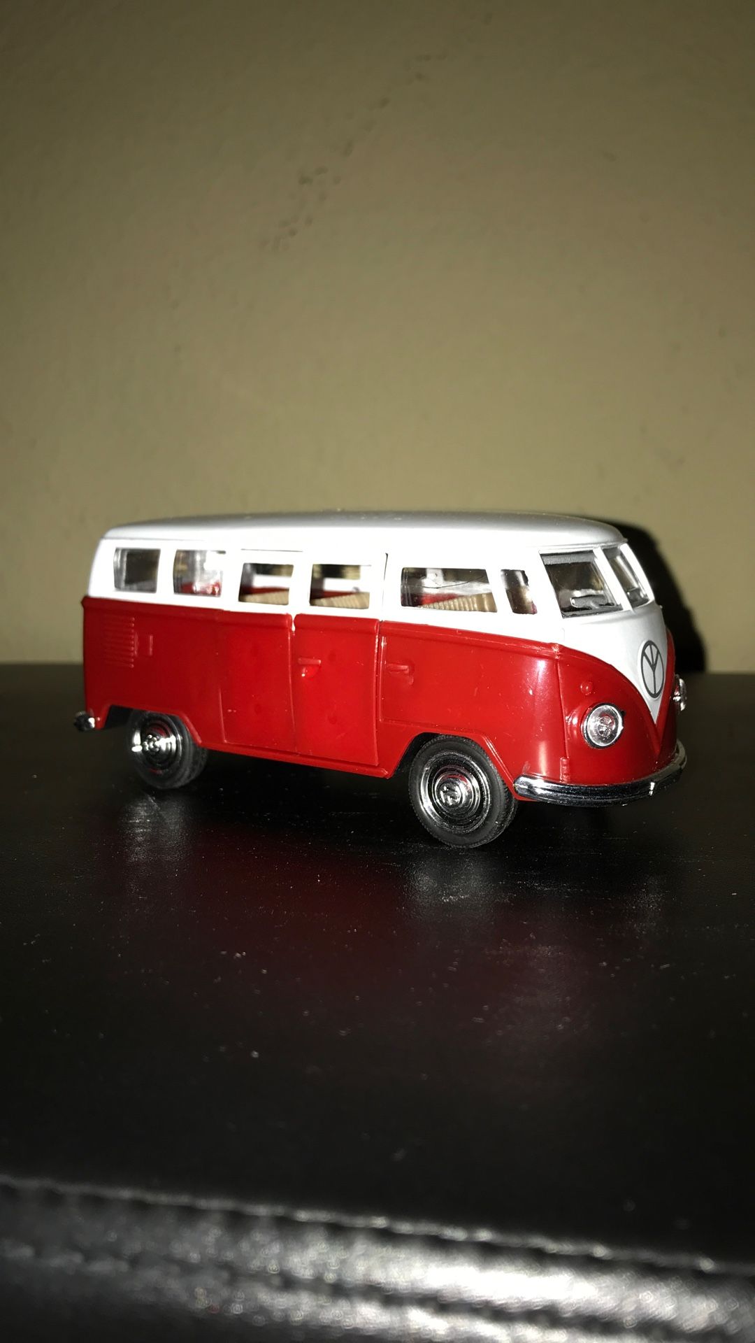 VW Peace Sign Bus Diecast Toy Car