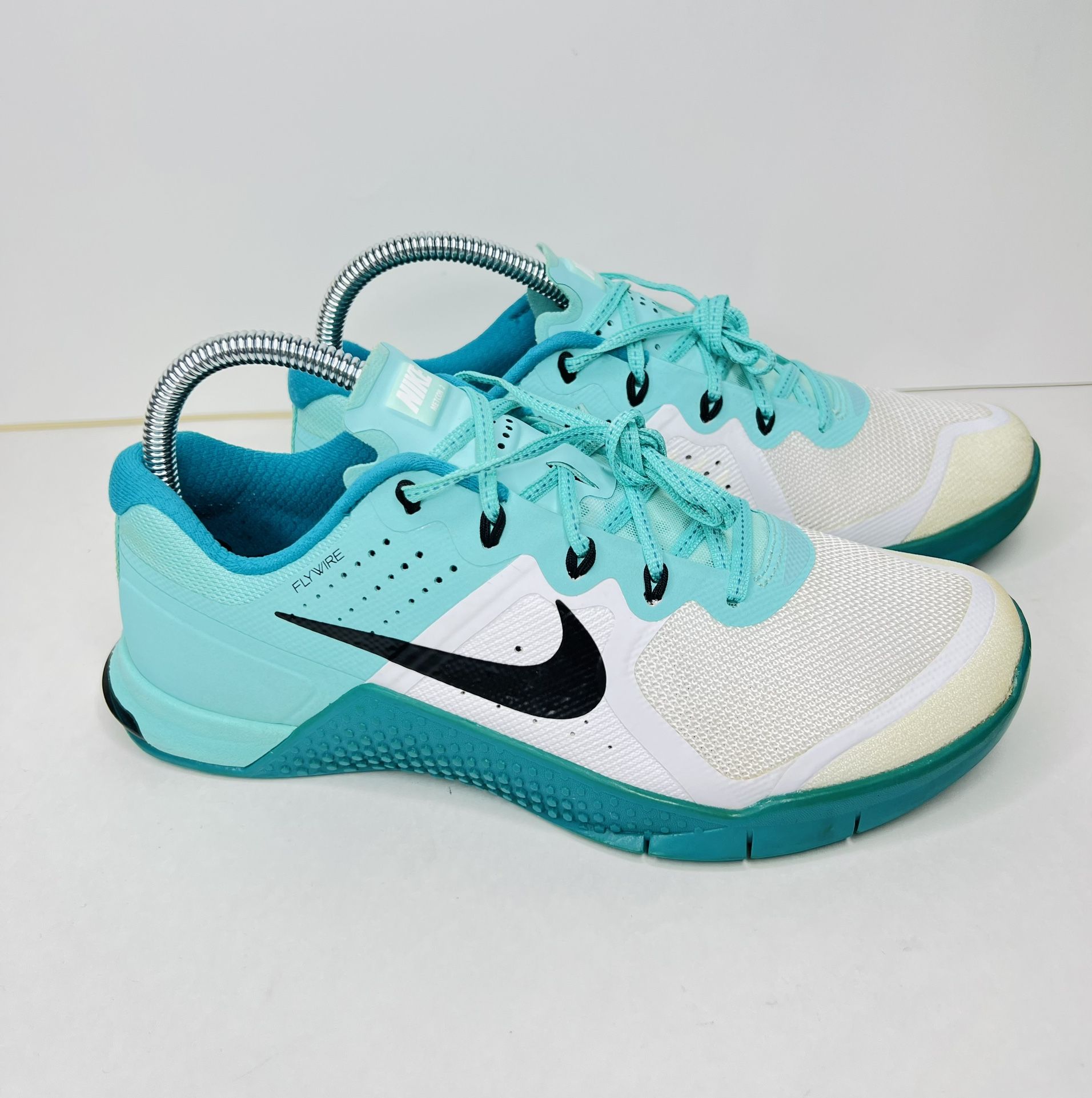 Nike Flywire METCON 2 Hyper Turquoise & White Womens US Size 8
