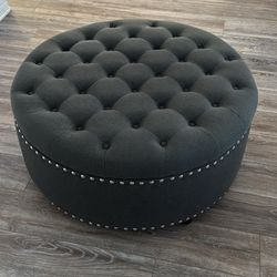 Dark Gray Ottoman With Storage