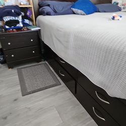 Espresso cali king bedroom set with storage