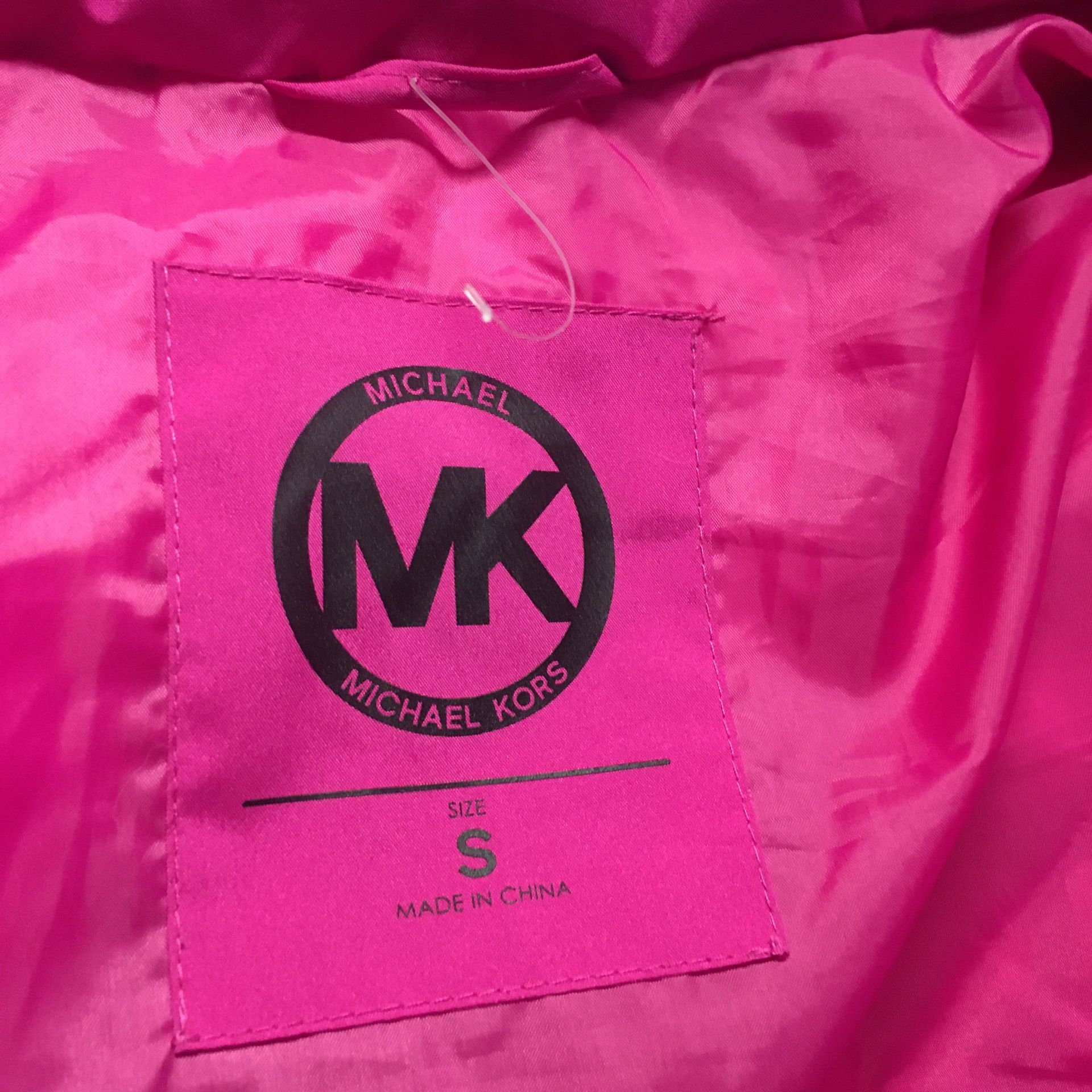 MK Authentic Pink Puffer  S Jacket  NWOT