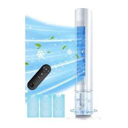 35 INCH Evaporative Air Cooler, Swamp Cooler Air Conditioner w/Cooling Mode, 3 Speeds, Smart Timer for Auto-Off, 20Ft Remote, 70° Wider Oscillation, A