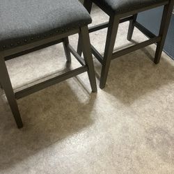 Grey stools pair