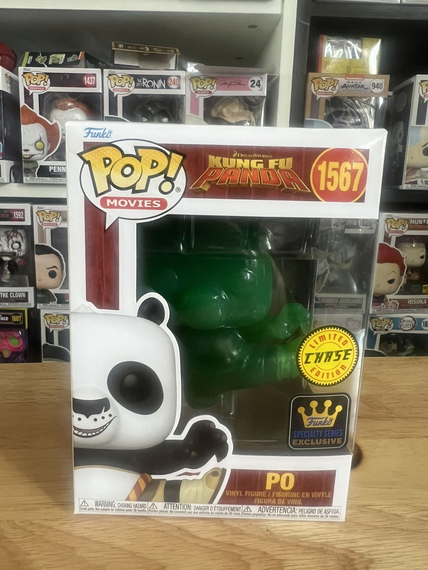 LIMITED EDITION CHASE Po Flying Kick Kung Fu Panda Funko Pop #1567 Jack Black LE
