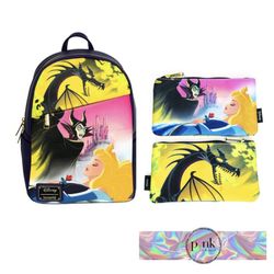 Sleeping Beauty Mini Backpack and Coin Purse - Loungefly Pink a la Mode Exclusive