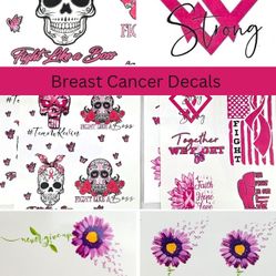 Breast Cancer Fight, Support Transfer Decals