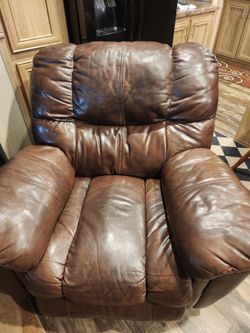 Leather recliner