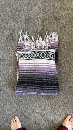 Mexican Falsa Blanket Purple Black