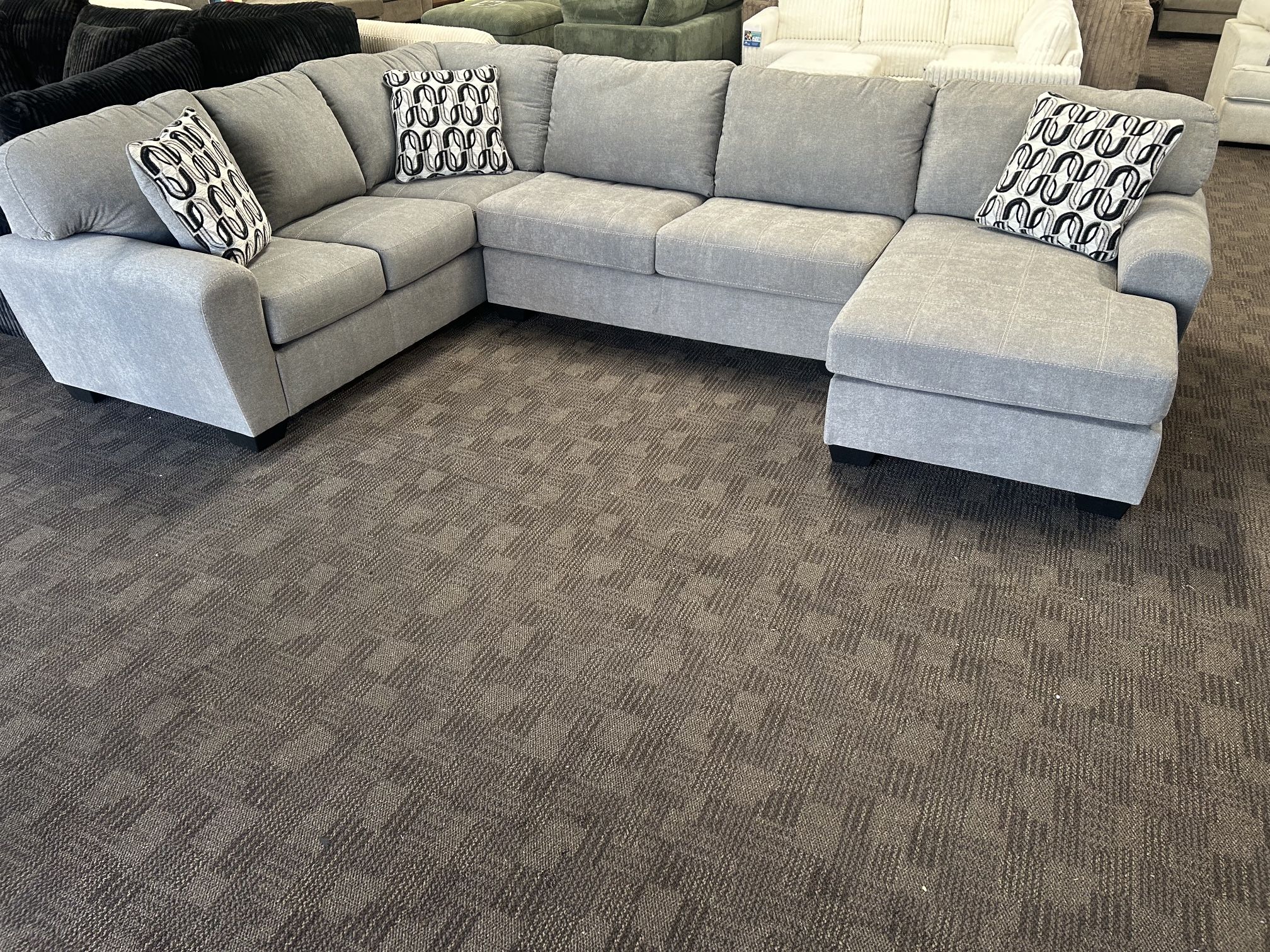 Big New Grey Sectional Couch 