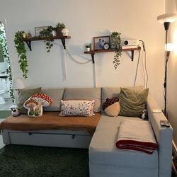 IKEA FRIHETEN Sleeper Sectional Couch – Light Gray – Must Sell ASAP