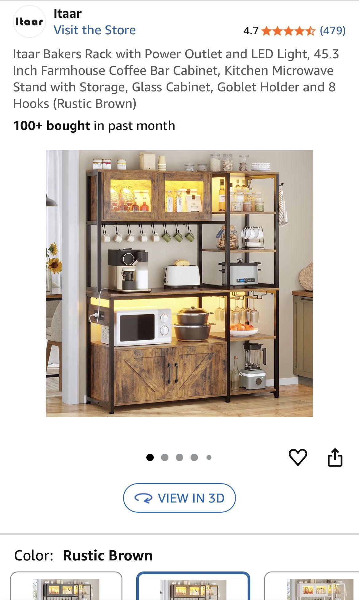 Farmhouse Bakers Rack / Coffee Bar Cabinet ☕️