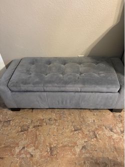 Gray ottoman