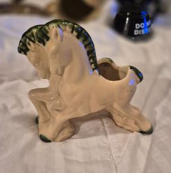 Vintage 2 headed horse succulent potter