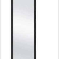 13.5" x 49.5" Framed Door Mirror Black