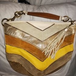 Coach Limited Edition Chevron Leather/ Suede Purse