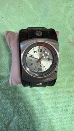 Diesel DZ-2046 Leather Cuff Watch