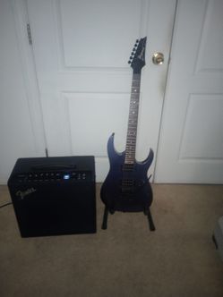 Ibanez RG series 220B with Floyd Rose Vintage & Fender Mustang LT50