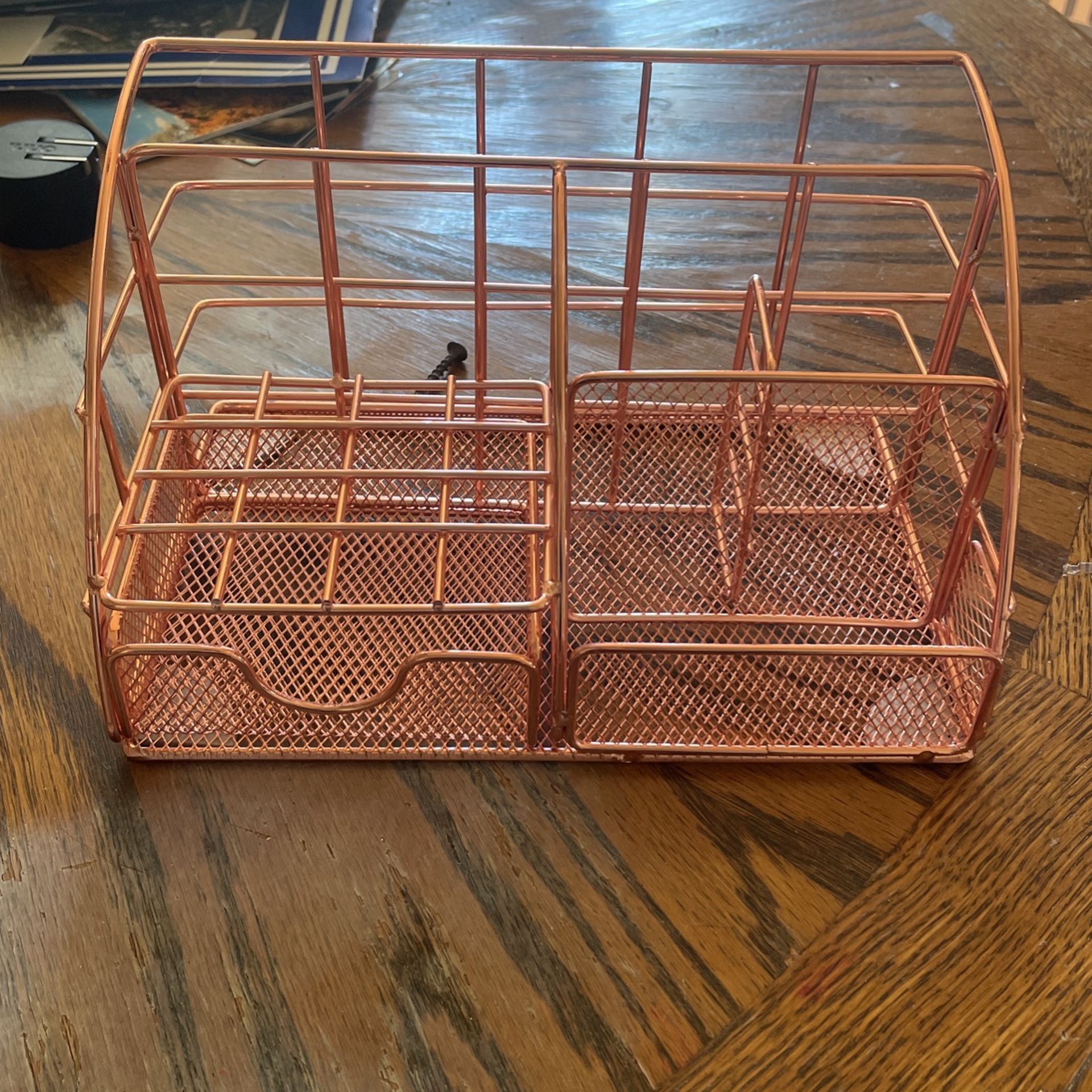 Rose Gold Desk Organizer $5