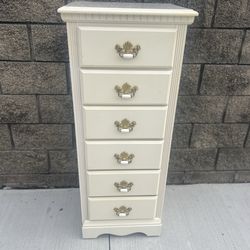 6 drawer white lingerie chest